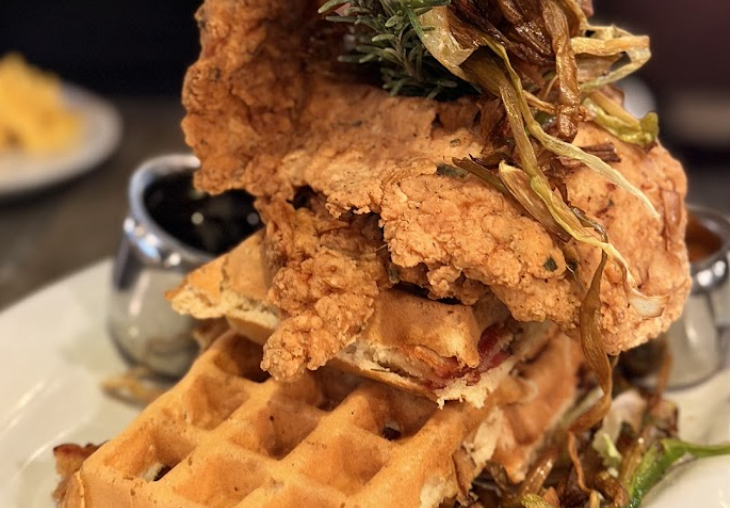 Hash House A Go Go signature dishes Chicken and WafflesFried Chicken and EggsChicken Benedict